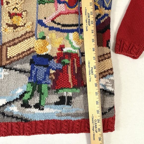 Vintage Heirloom Collectibles Christmas Sweater Red Shopping Graphics - Picture 7 of 9